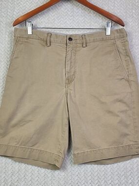 Polo Ralph Lauren Chino Khaki Shorts Mens 33 Classic Fit 9" Stretch Cotton Twill